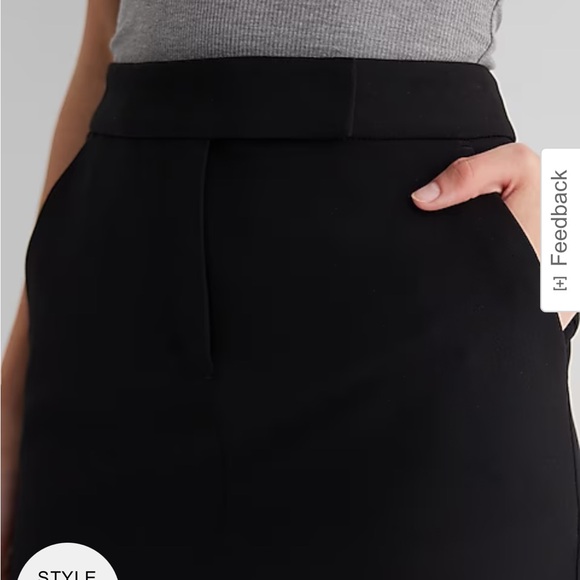 Express High Waisted Black Pencil Skirt - Picture 2 of 4